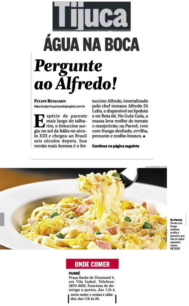 Parmê apresenta sua versão de fettuccine com molho de mesmo nome da rede